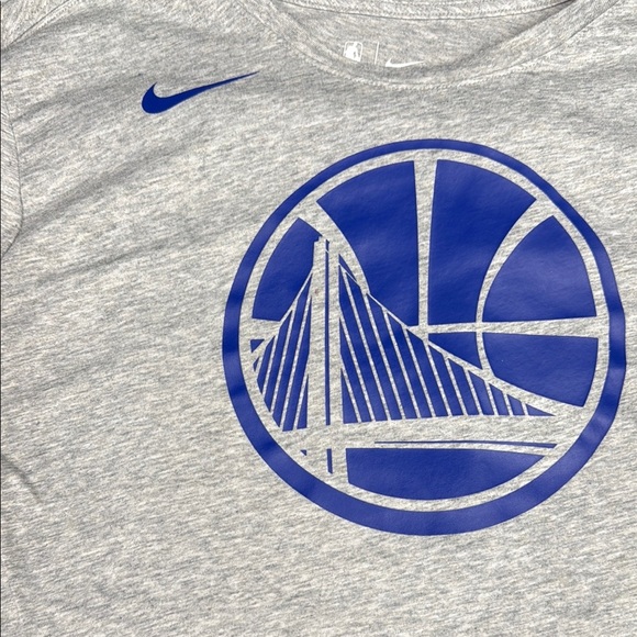 Nike Gray Long Sleeve with Blue Bridge Design Golden State Warriors - Picture 4 of 7